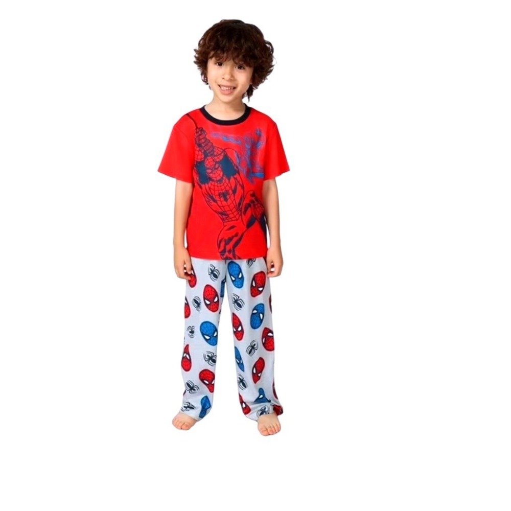 Marvel Spider-Man Boys 2-Piece Pajama Set Red Gray Size 10 NEW